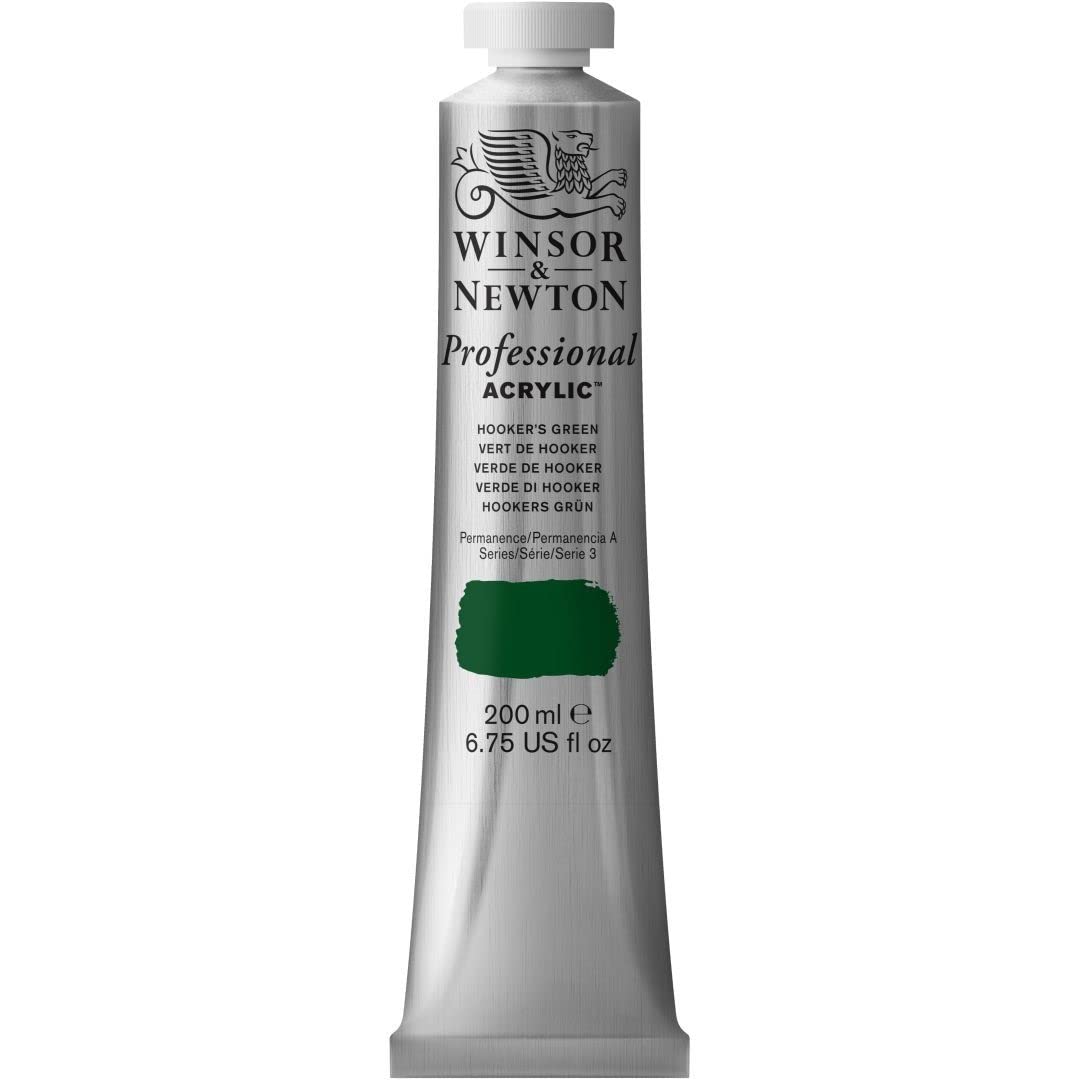 Winsor & Newton Professional Acrylic Color Paint, 200ml Tube, 's Green