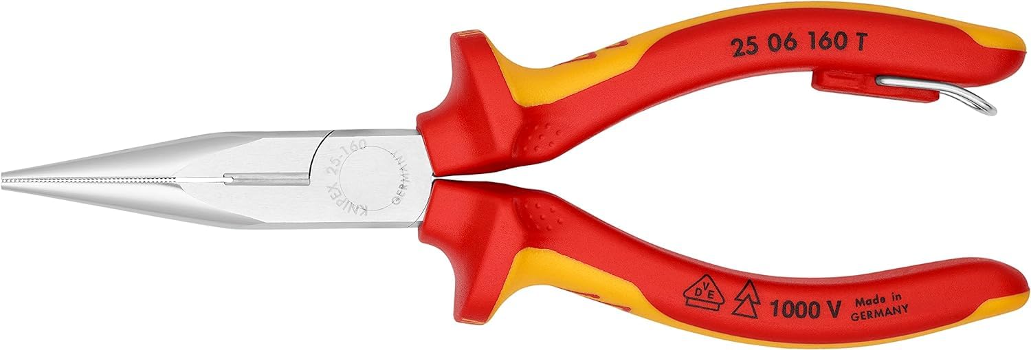 KNIPEX Flachrundzange, VDE-geprüft 160 mm, 25 06 160 T