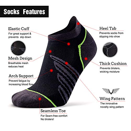 Busy Socks Compression Ankle Cushioned Running Sport Socks for Men Women, Low Cut Arch Support Tab Athletic Socks 3 Pairs2