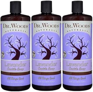 Dr. Woods Pure Relaxing Lavender Liquid Castile Soap, 32 Ounce (Pack of 3)