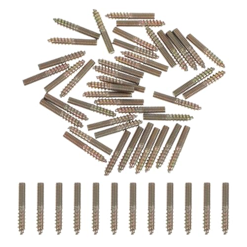 LOORGVEL Vis Autotaraudeuses à Bois 4 X 25 Mm, Lot de 50 Pièces, Pointe Acérée, Filetage Large, Fixation Solide pour Meubles, Panneaux de Particules et Bricolage