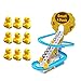 Lihuzmd Puzzle Duck Racer Pista Giocattolo, Scale rampicanti per Anatre elettriche Giocattolo del vagone Ferroviario, Montagne Russe Giocattolo delle dei Bambini Che scalano Le Scale Giocattoli