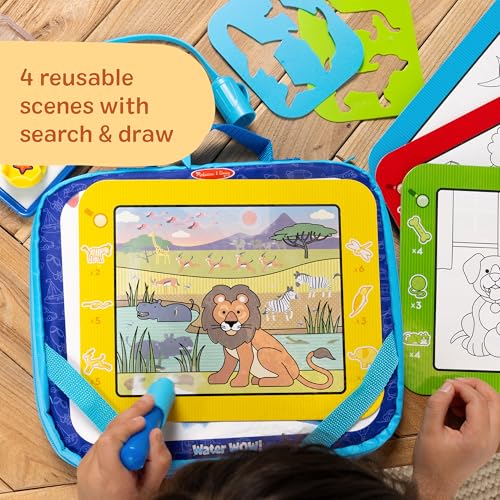 Image of Melissa & Doug Water Wow! Take-Along Color-Reveal Drawing Set | Drawing Board, Refillable Water Pen, Activity Cards, Art Accessories, Mess-Free Travel Toys, Preschool Toys for Kids, Ages 3+