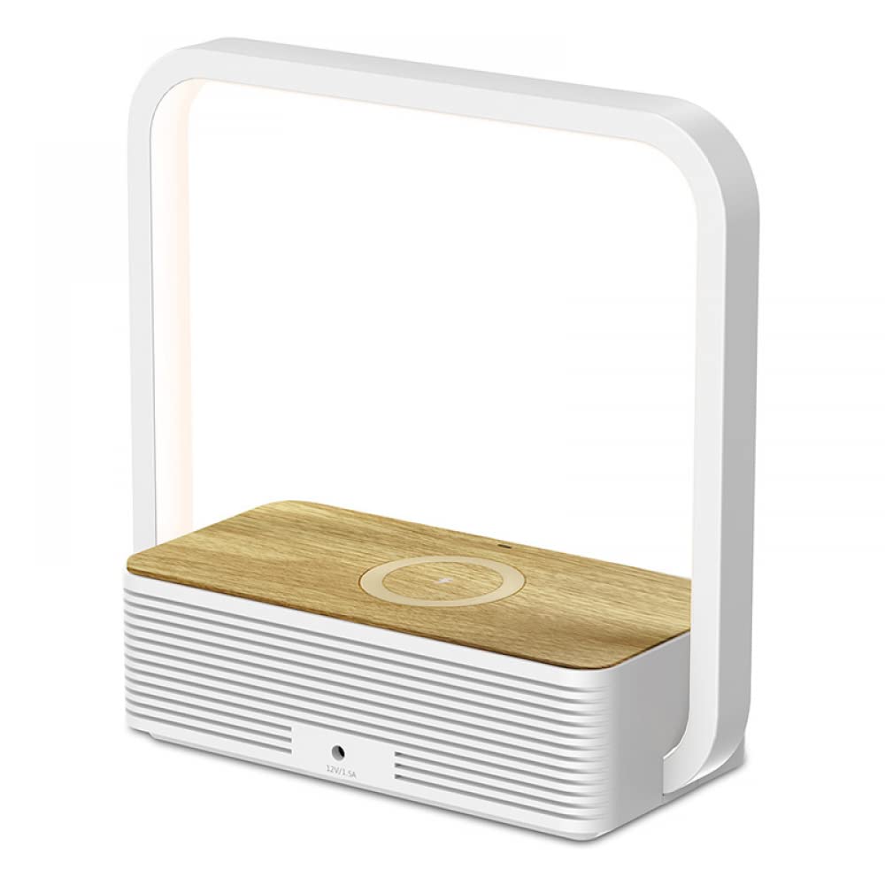 Bezprzewodowa lampa biurkowa do ładowania z głośnikiem Bluetooth, sterowanie dotykowe, regulacja wielu prędkości, ochrona oczu, idealna do sypialni i biura