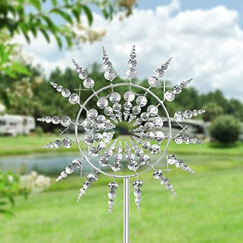 Wind Spinners for Yard and Garden: Unique and Magical Metal Windmill, Unique and Magical Metal Windmill, 3D Powered Kinetic Wind Sculptrure Decoration Cover