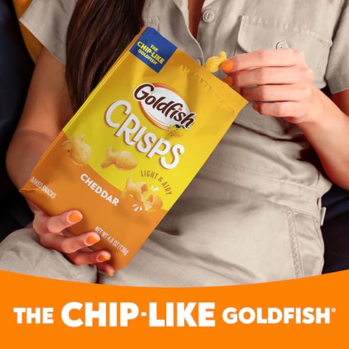 Goldfish Crisps Cheddar Baked Chip Crackers, 4.8 Oz Bag - image 4