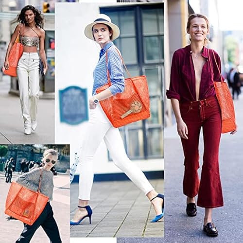 RUICK Mesh Tote Bag Beach Bag Extra Large Tote