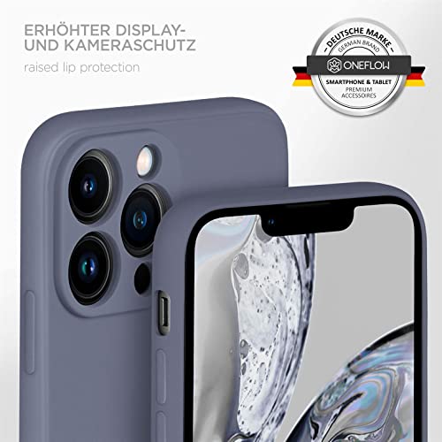 Coque souple iPhone 13 Pro Max ajustement premium bleu gris