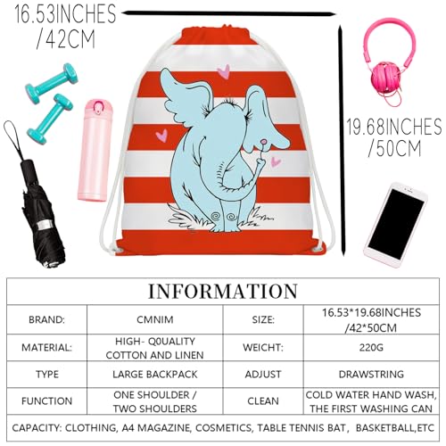 CMNIM DR Musical Quotes Gifts Musical Drawstring Backpack A Person No Small Quotes Book Bag for Fans Gifts2