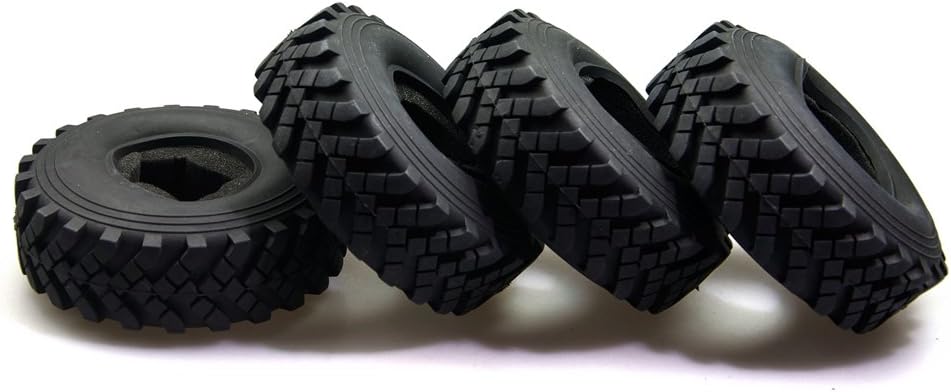 RC-Hub 4pcs 2.2'' Rubber Tires OD with Foam 40mm for 1/10 90018 RC Crawler Car
