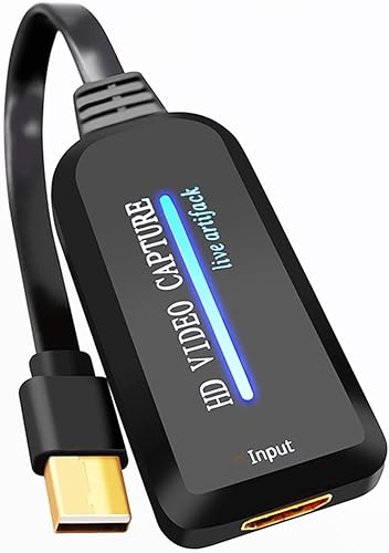 Miniatura 1 de Tarjeta de captura de video HDMI tarjeta de captura 4K HDMI a USB adaptador para juegostransmisión en vivograbadora de TV color negro