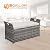 VINGLI 40 Gallon Outdoor Storage Bench with Cushion, Rattan Storage Box, Patio Wicker Deck Box with Seat for Garden | Balcony | Porch | Pool | Yard (Grey Frame + Light Grey Cushion)