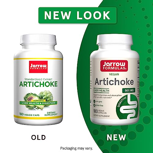 Jarrow Formulas Artichoke 500 mg, Dietary Supplement for Liver Health and Digestion Support, 180 Veggie Capsules, 180 Day Supply - Image 3