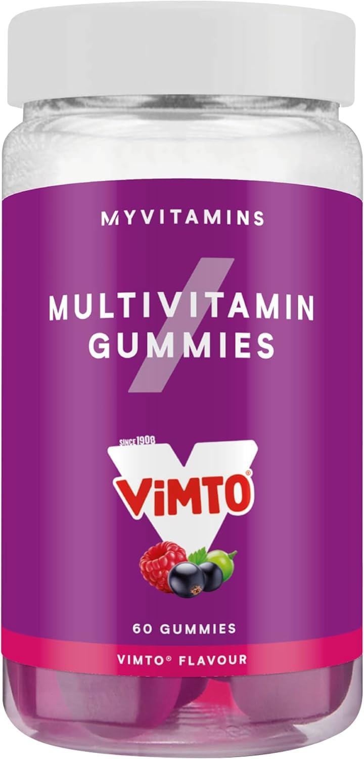 Vimto Flavored Multivitamin Gummies - 60 Count, Daily Supplement, Essential Nutrients, Immune Support, and Energy Boost, Vitamin C, D, B6 and Natural Juice Concentration