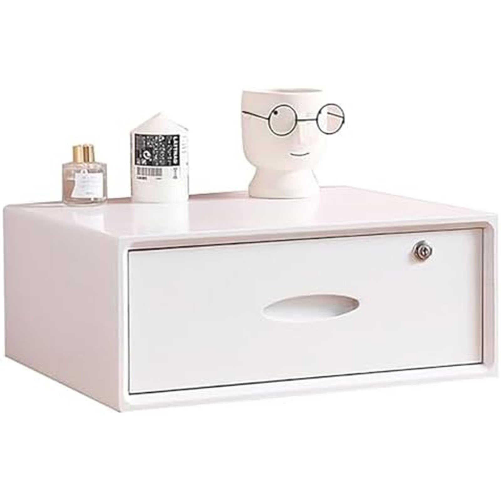 Organizer da scrivania in legno con cassetti con serratura, per riporre documenti e accessori, elegante organizer da scrivania per casa e ufficio