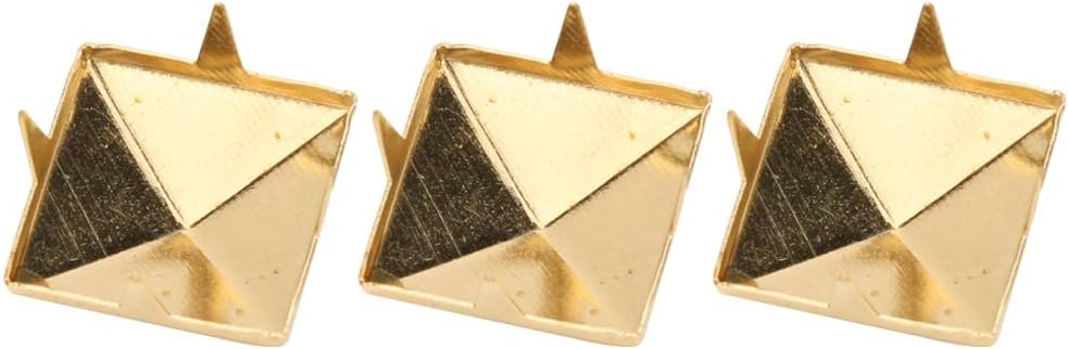 Respicefinem Square Pyramid Studs 100pcs Spike Rivets Punk Rivets 4 Claw Metal Studs Silver Metal Studs and Spikes for Clothing Shoes Handbag Bracelets