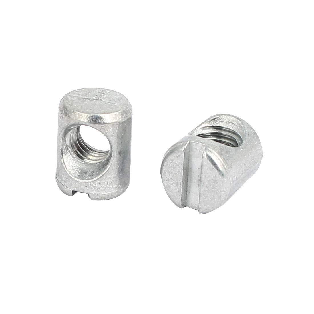 Aexit M5 x quality Parts 10mm Cross Dowel Slotted Metal docking connecting Nuts 30PCS for Furniture Bed Chair Model:63as501qo727