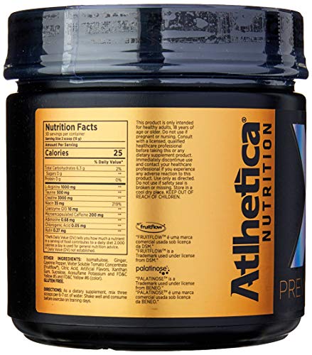X Preworkout Citrus Punch, Athletica Nutrition, 450g