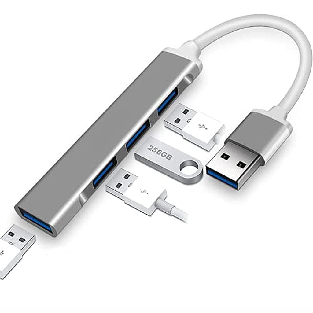 Mak World® 4-Port USB 3.0 Hub High Speed with Aluminium Shell, Compatible for PC, Laptop MacBook PC etc (Grey)-image-18