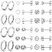 JeweBella Kleine Ohrstecker Chirurgenstahl für Damen Mädchen Silber Creolen Ohrringe Set Opal Kugel Cubic Zirkonia Ohrstecker Hypoallergen Knorpel Schläfer Huggie Ohrringe für Mehrere Piercings Damen Ring günstig Kaufen-JeweBella Kleine Ohrstecker Chirurgenstahl für Damen Mädchen Silber Creolen Ohrringe Set Opal Kugel Cubic Zirkonia Ohrstecker Hypoallergen Knorpel Schläfer Huggie Ohrringe für Mehrere Piercings