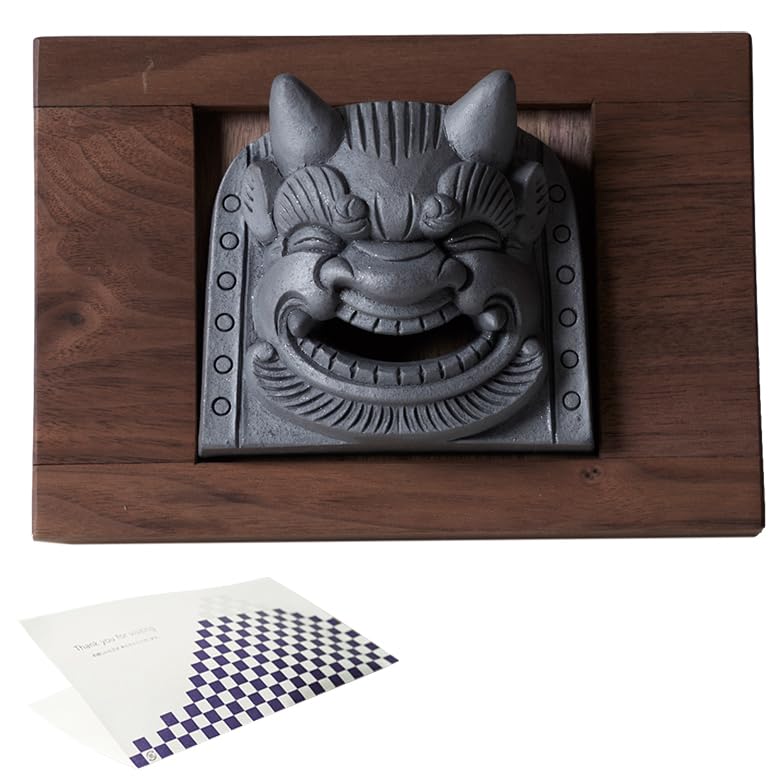 Amazon.co.jp: 鬼瓦家守 (笑鬼面)＆「おもてな紙」セット 鬼面