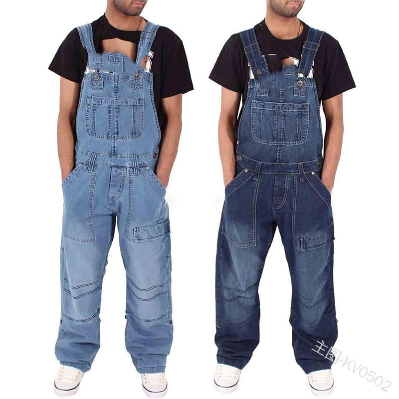 Men's Denim Suspenders Overalls Long Pants2