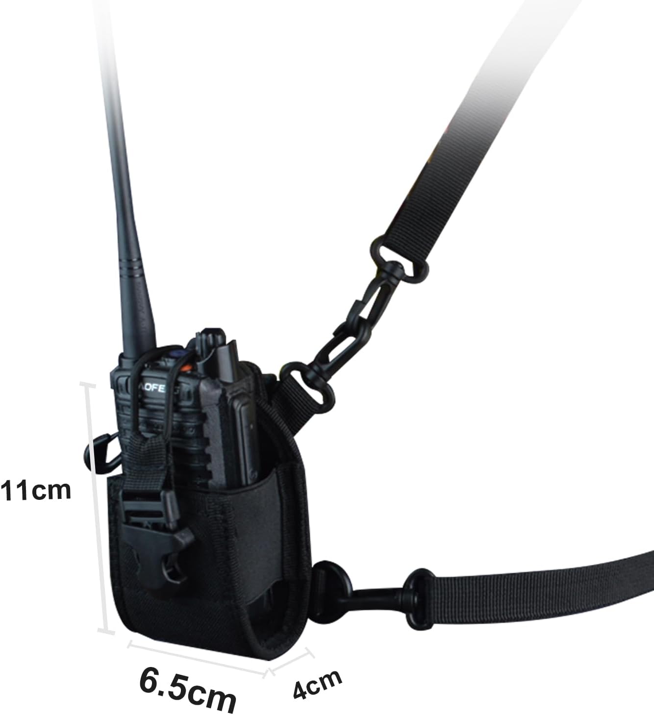 Universal Radio Nylon Holder, Walkie-Talkie Holster with Shoulder Strap for Baofeng UV5R Quansheng UVK5 Retevis Kenwood Motorola Yaesu Icom Two Way Radio