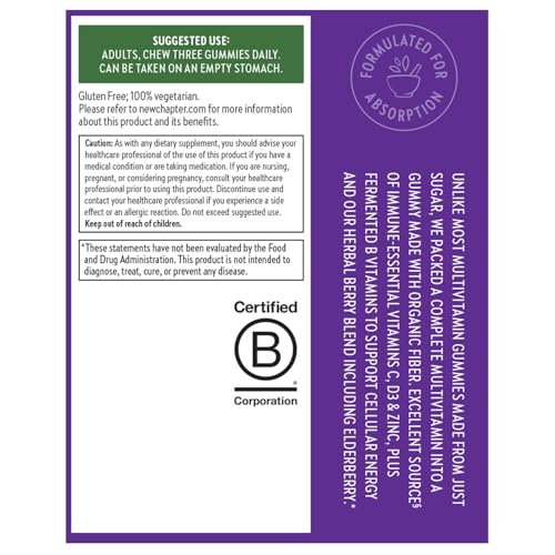 New Chapter Women's Multivitamin Gummies, Berry-Citrus, 75 Count - image 8