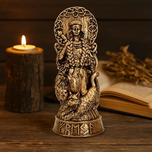 Estatua Freya Diosa Nórdica Figura Decorativa de Resina miniatura 5