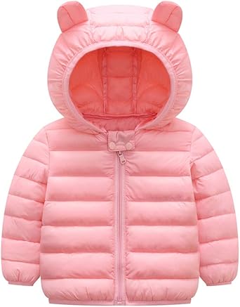 HILEELANG Kids Boy Girl Winter Hooded Puffer Jackets Coats Light Weight Padded Outerwear
