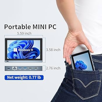 Amazon.co.jp: HigolePC Gole1 Pro ミニPC 5.5インチスクリーン付き