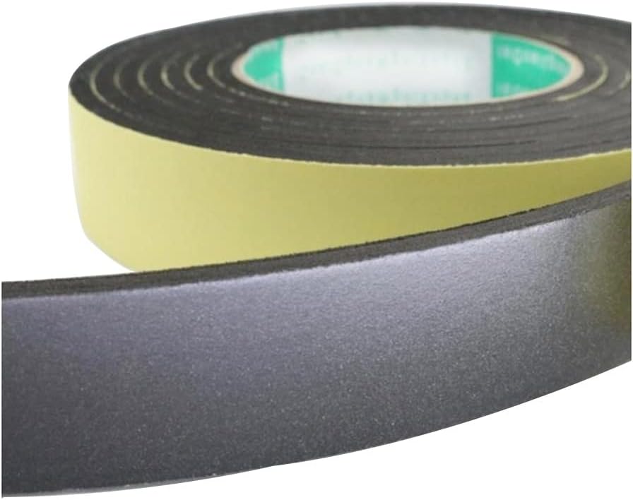 Foam Tape, Strong Adhesion EVA Black Sponge Foam Rubber Tape Anti-Collision Seal Strip, for Air Conditioner Seal Low Density Door Insulation Strip(Thickness 2mm 5m,40mm)