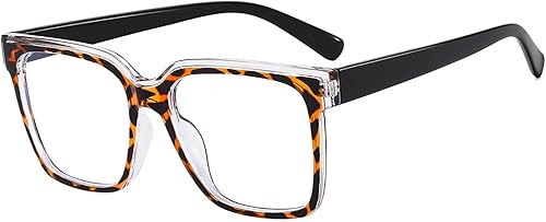 Miniatura 1 de Lentes bloqueadores de luz azul de gran tamaño para mujeres y hombres, anteojos cuadrados de moda, anteojos de computadora sin receta