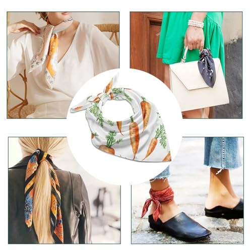Truck Creative Pattern Silk Scarf Head Scarf for Women Small Square Shawl Lightweight Neckerchief4