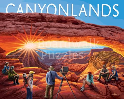 Rompecabezas Boardwalk Puzzle Company, Canyonlands, 500 piezas, Parque Nacional, Arte exclusivo de Bruce Martin, Piezas de ajuste preciso, para adultos miniatura 2