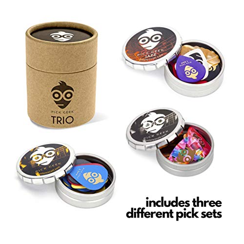 Pick Geek TRIO – 3 Sets de Médiators (Picks) Pour Vous Guitare Électrique, Acoustique ou Basse – Extra Lourde, Lourde… - Les Beatles, Paul McCartney, John Lennon, RIngo Starr, George Harrison Pick Geek TRIO - 3 Sets de Médiators (Picks) Pour Vous Guitare Électrique, Acoustique ou Basse - Extra Lourde, Lourde… – Image 4