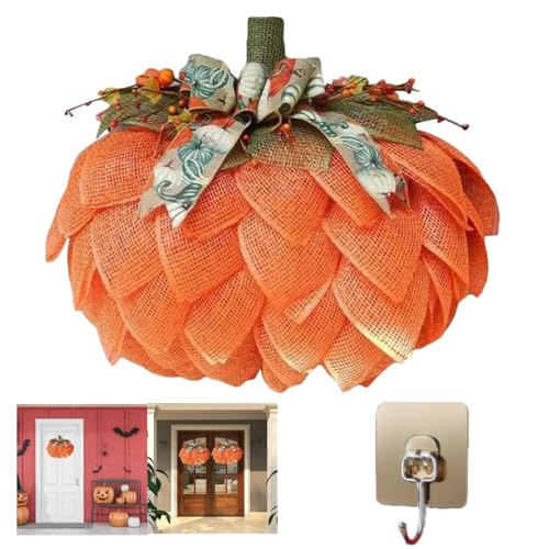 2024-New-Halloween-Handmade-Fall-Pumpkin-Door-WreathHalloween-Autumn-Orange-Wreaths-with-Burlap-Bows-for-Front-DoorAutumn-Fall-Pumpkins-Wreath-Garland-for-Farmhouse-Front-Door-Decor-1pcs 2024 New Halloween Handmade Fall Pumpkin Door WreathHalloween Autumn Orange Wreaths with Burlap Bows for Front DoorAutumn Fall Pumpkins Wreath Garland for Farmhouse Front Door Decor 1pcs