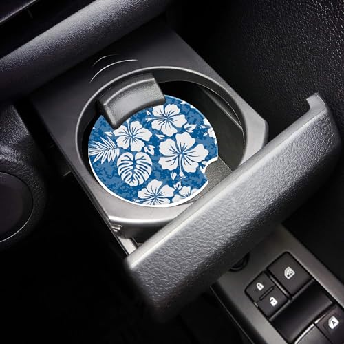 Portavasos para carro cerámico azul Hawaii 2 piezas miniatura 6
