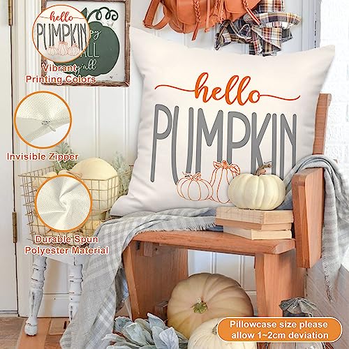 Benjia Grey 45x45 Autumn Cushion Covers Set of 4, Maple Leaf Pumpkin Decorative Holiday 18x18 Inch Fall Throw Pillow Covers Thanksgiving Pillow Case for Indoor Home Bedroom Couch Sofa Decor 45x45cm - Cosy Home Interiors Benjia Grey 45x45 Autumn Cushion Covers Set of 4, Maple Leaf Pumpkin Decorative Holiday 18x18 Inch Fall Throw Pillow Covers Thanksgiving Pillow Case for Indoor Home Bedroom Couch Sofa Decor 45x45cm - Image 6