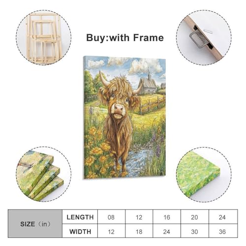 Affiche premium bœuf de Haute-Écosse avec impression haute définition