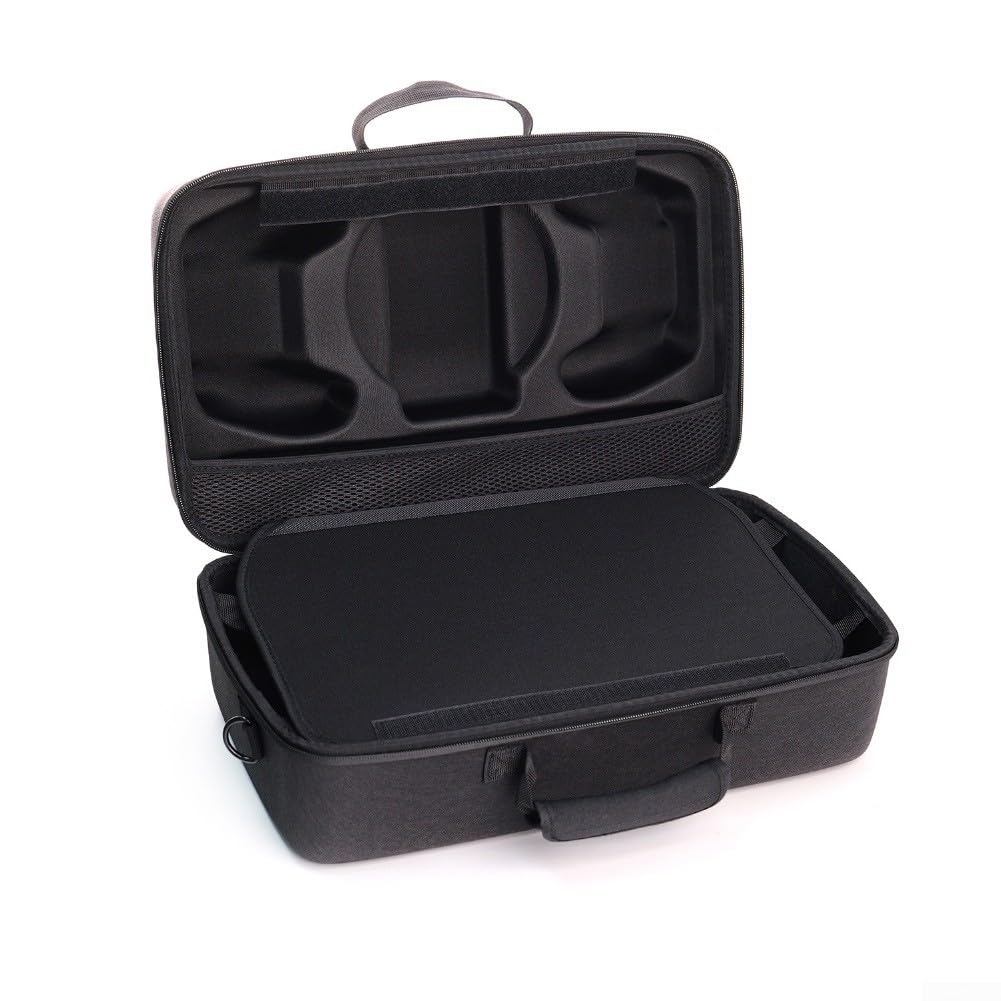 Custodia rigida in EVA per PS5 Pro e console sottili, custodia portatile multifunzione con cerniera di sicurezza, organizer protettivo da viaggio per accessori da gioco (grigio)