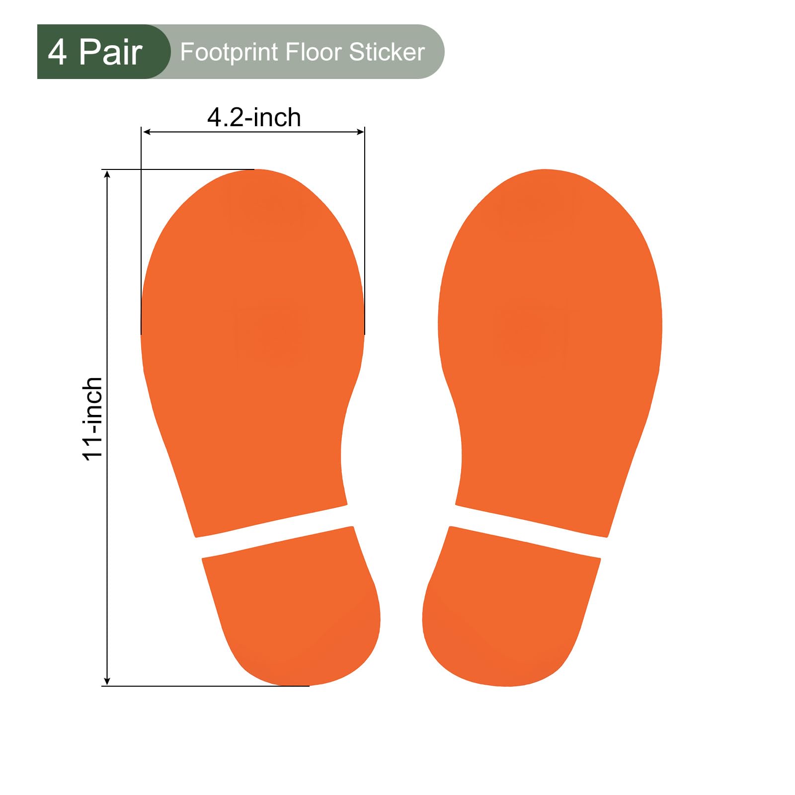 YOKIVE 4 Pair Footprint Floor Stickers, PVC Shoes Footprints Floor Step Stair Applique Stickers for Classroom Office Decor - Image 2