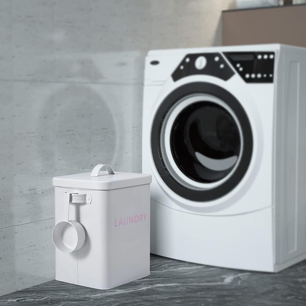 Baffect Laundry Powder Storage Tin, Metal Laundry Detergent