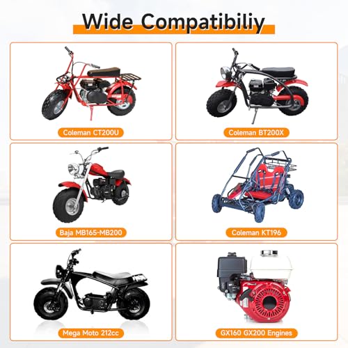 Image of FVRITO Mini Bike Muffler Compatible with Predator 212cc 196cc Minibike Go Kart, Exhaust Silencer Muffler for Predator 212 Coleman CT200U CT100U KT196 GX160 Clone Small Engines Generator Lawn Mower