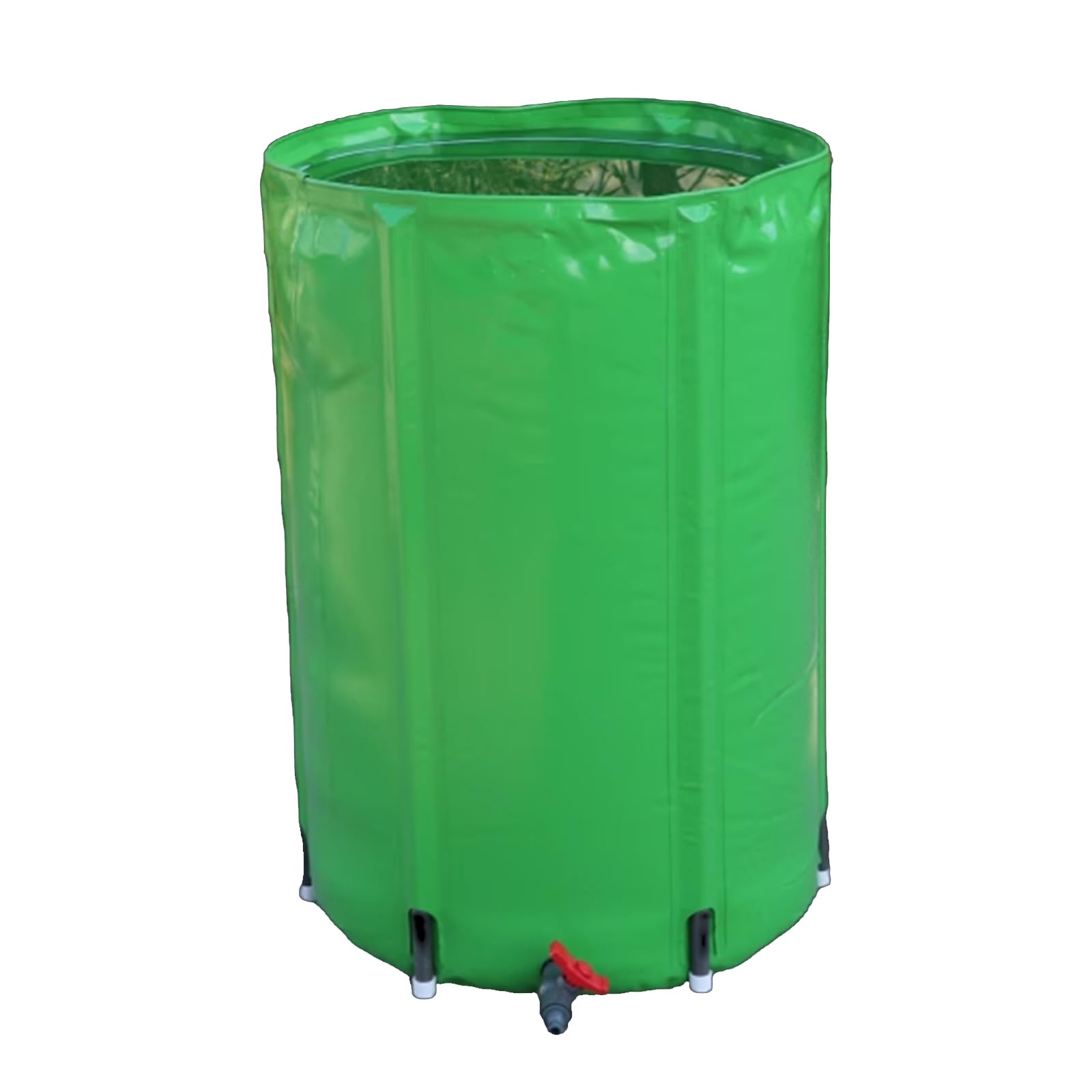 Depósito de agua de lluvia plegable, barril de lluvia portátil eficiente con kit de desbordamiento de espiga de filtro, sistema de recogida de agua de lluvia ideal para equipos de riego