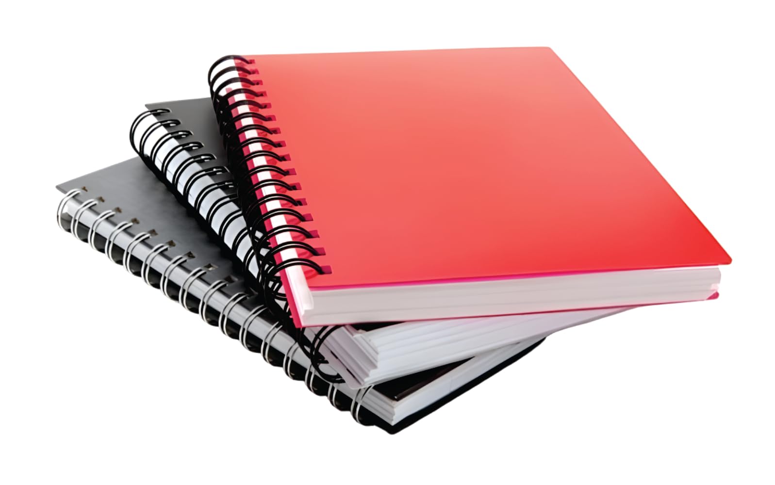 Techgifti Spiral BINDING Notebook - A4 Size,200 Pages - Plain Notebook For Students, Office/Unruled Spiral Register for Writing Purpose (Pack of 3)
