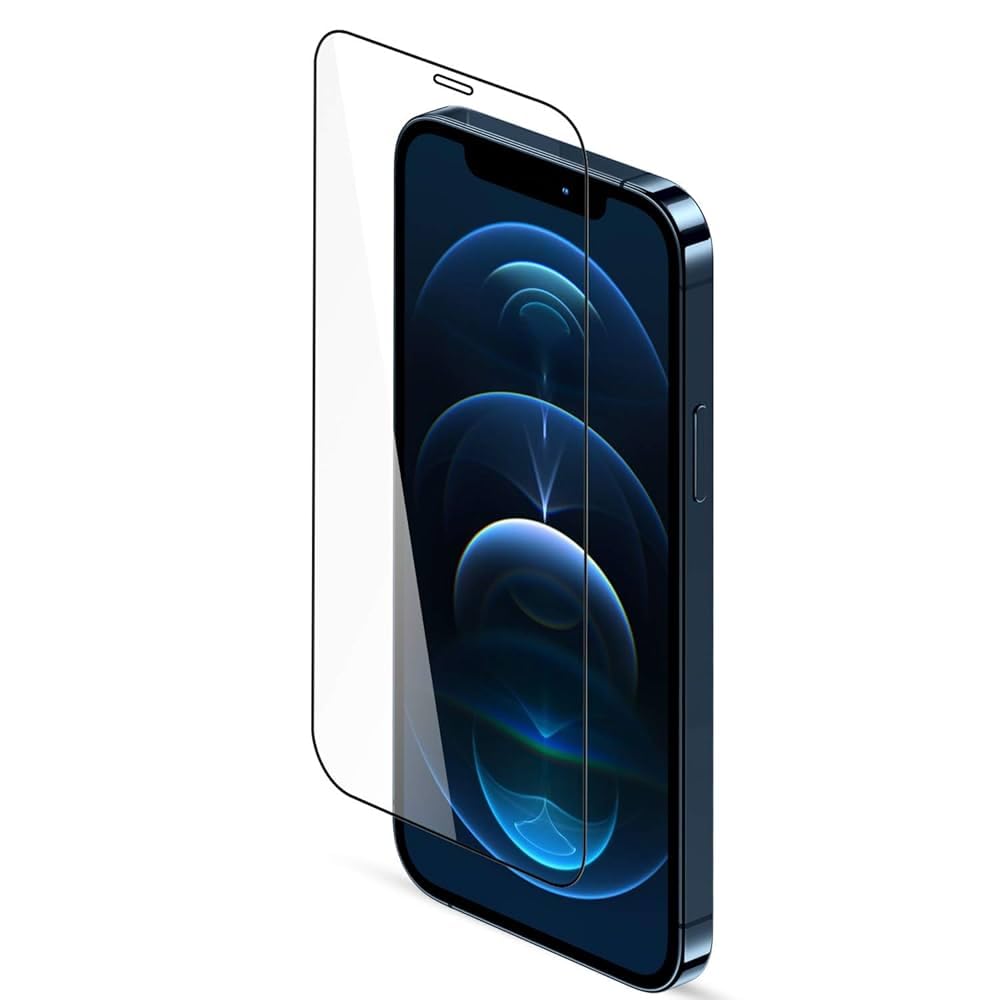 Edge to Edge Tempered Glass Screen Protector for iPhone 12, Ultra Clear, Full Coverage Protection with Dot Matrix Technology, 9H Hardness, Perfect Camera Cutouts (3)