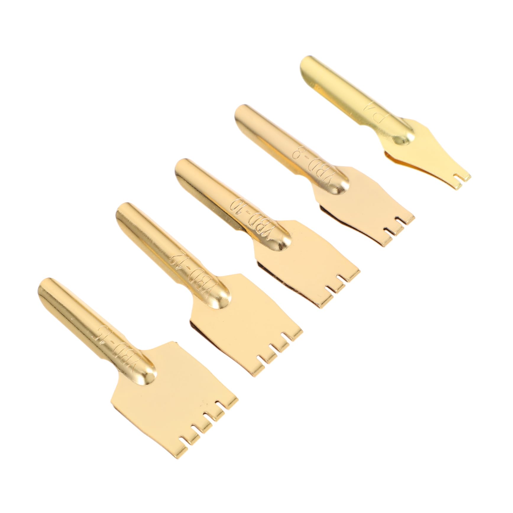 GANAZONO 5Pcs Fountain Pen Nibs Flat Head Nibs for Calligraphy Writing Reusable Accessories for Artists Students Beginners