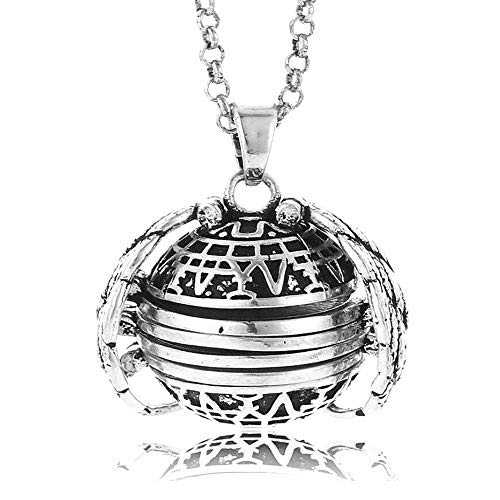 Jacklin-F Collier Extensible avec médaillon Photo Pendentif Souvenir avec Ailes d'ange, 4 Cadre Photo Boule à médaillon Bijoux décoration pour mères et Grands-mères 5 Couleurs Disponibles