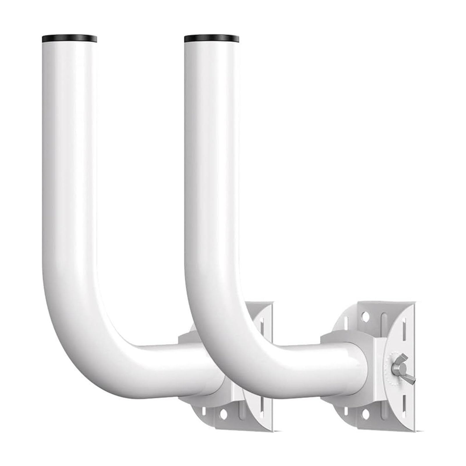 Cryfokt 2Pcs Universal Wireless Bridge Bracket Mount, Waterproof Stainless Steel Pole and Wall Mounted Mount, Adjustable J Pole Accessory for Outdoor Antennas, CPE, Wireless Systems